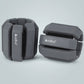 stylish Gray set of silicone wearable wrist and ankle weights fastened