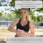 woman putting on a single wearable wrist weight for pilates 
