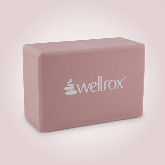 Wellrox pink durable, firm, EVA foam yoga block