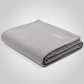 Folded gray hand-loomed Indian cotton soft cozy machine washable Wellrox thick cotton yoga blanket