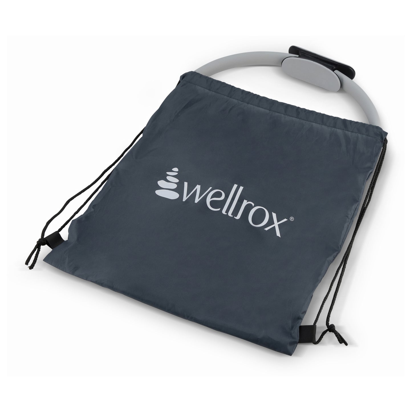 gray wellrox magic circle ring in charcoal bag