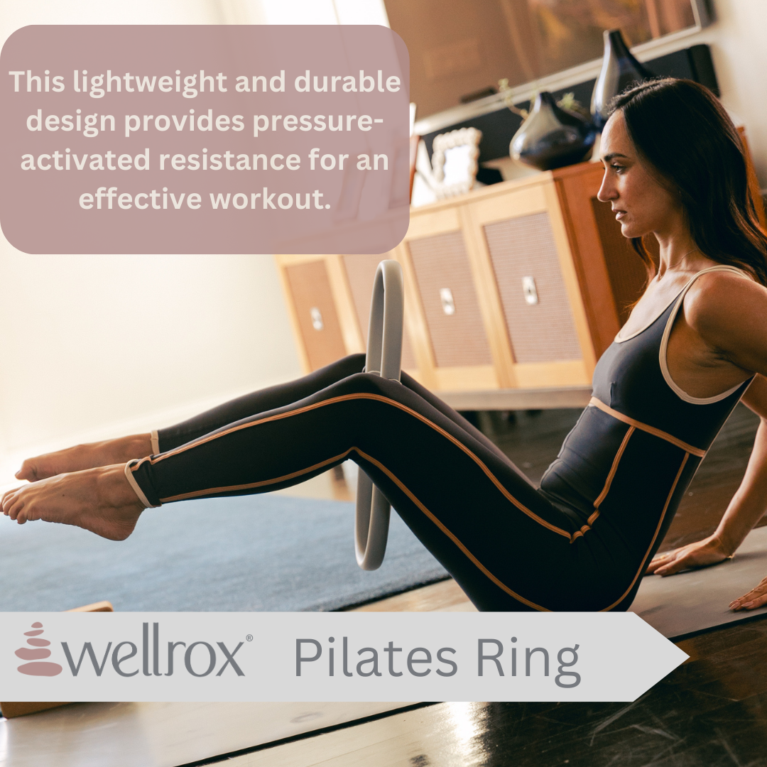 woman exercising with magic circle toning her legs highlighting durable and lightweight design