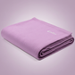 Folded lavendar hand-loomed Indian cotton soft machine washable Wellrox yoga blanket, restorative yoga prop