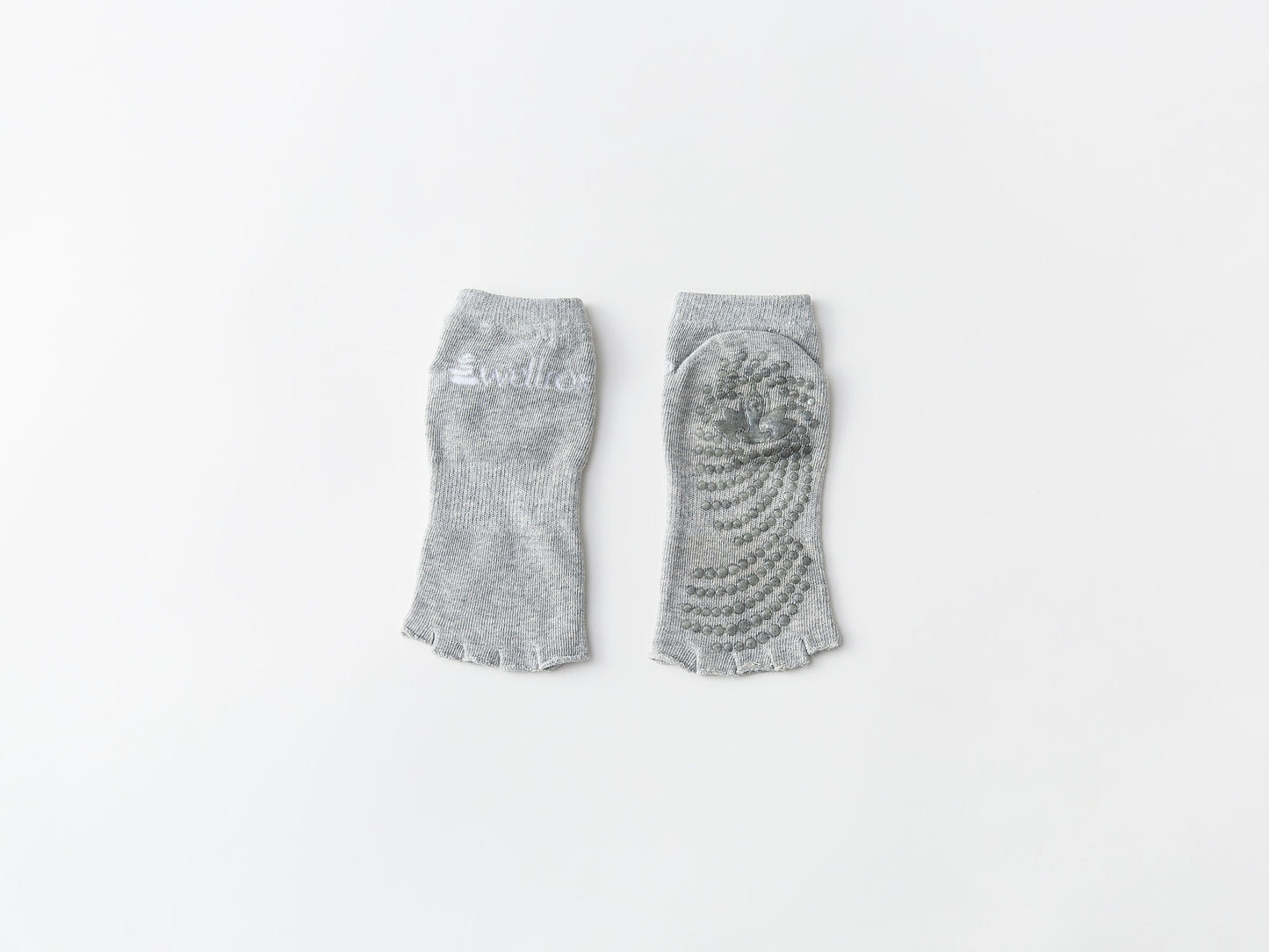 pair of open-toe, non-skid yoga socks