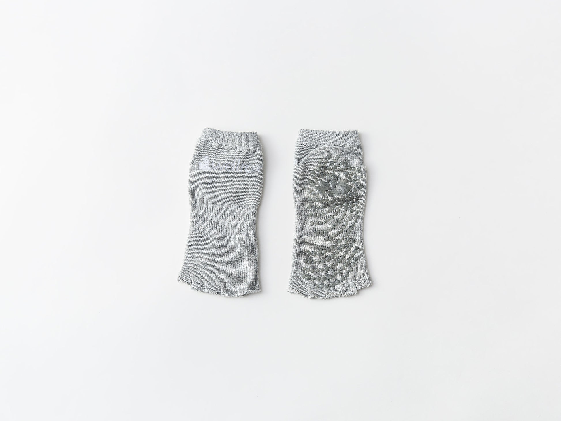 pair of open-toe, non-skid yoga socks